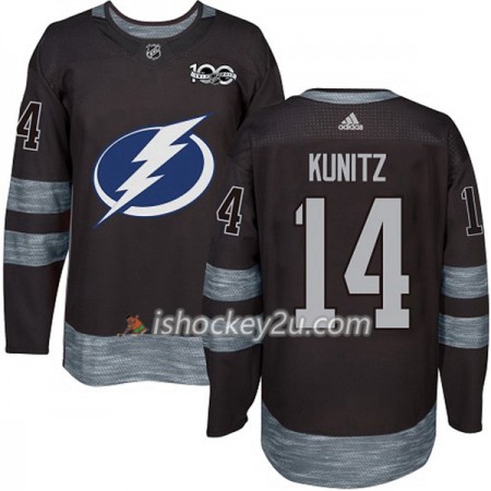 Mænd NHL Tampa Bay Lightning Trøje Chris Kunitz 14 1917-2017 100th Anniversary Adidas Sort Authentic